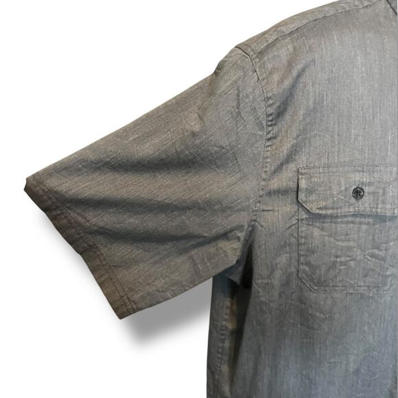 Wrangler Gray Chambray Short Sleeve Button Up Shirt Men’s XL - Picture 5 of 11